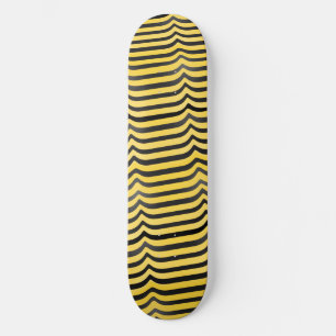 Jazzy Cute Black & Yellow Striped Bumblebee Persoonlijk Skateboard