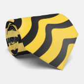 Jazzy Cute Black & Yellow Striped Bumblebee Stropdas (Opgerold)