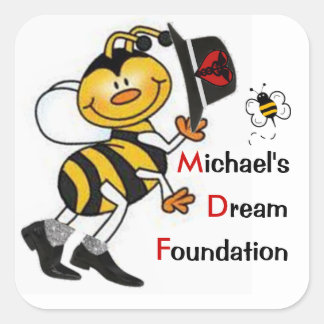Jazzy Dream Bee Vierkante Sticker
