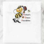 Jazzy Dream Bee Vierkante Sticker (Tas)