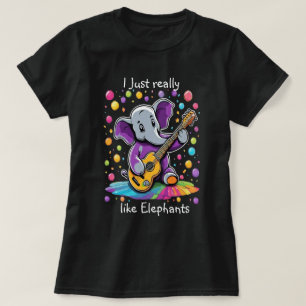 Jazzy Elephant Serenade Verjaardag T-shirt