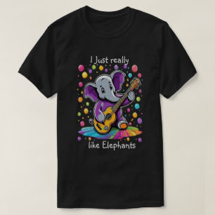 Jazzy Elephant Serenade Verjaardag T-shirt