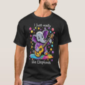 Jazzy Elephant Serenade Verjaardag T-shirt (Voorkant)