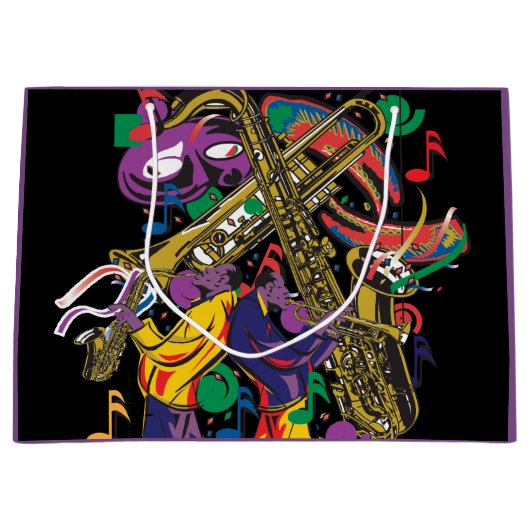 Jazzy Fest New Orleans Music Groot Cadeauzakje (Voorkant)
