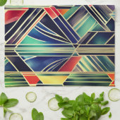 Jazzy geometrische elegante klassieke Boho Art Theedoek (Gevouwen)