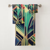 Jazzy geometrische elegante klassieke Boho geometr Bad Handdoek (Insitu)