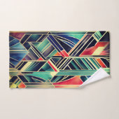 Jazzy geometrische elegante klassieke Boho geometr Bad Handdoek (Handdoek)