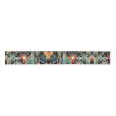 Jazzy geometrische elegante klassieke Boho geometr Grosgrain Lint (Voorkant)