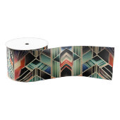 Jazzy geometrische elegante klassieke Boho geometr Grosgrain Lint (Spoel)