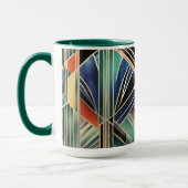 Jazzy geometrische elegante klassieke Boho geometr Mok (Links)