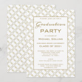 Jazzy Gold Invitation Kaart (Voorkant / Achterkant)