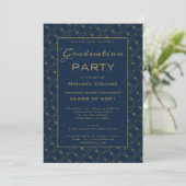 Jazzy Gold Invitation Kaart (Staand voorkant)