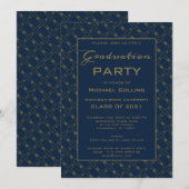 Jazzy Gold Invitation Kaart (Voorkant / Achterkant)