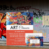 Jazzy Graffiti Art, Art Class Adverteren Flyer