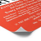 Jazzy Graffiti Art, Art Supplies Store Poster (Hoek)