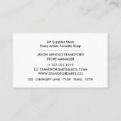 Jazzy Graffiti Art, Art Supplies Store Visitekaartje (Achterkant)