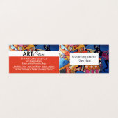 Jazzy Graffiti Art, Art Supply Store, gedetailleer Visitekaartje (Buitenkant ongevouwen)