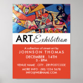Jazzy Graffiti Art, artistieke tentoonstelling Adv Poster (Voorkant)