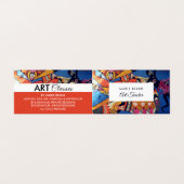 Jazzy Graffiti Art, Kunstleraar, Gedetailleerd Visitekaartje (Buitenkant ongevouwen)