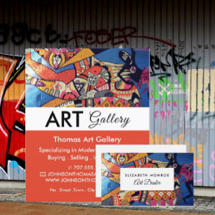 Jazzy Graffiti Kunst, Kunsthandelaar Visitekaartje