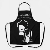 Jazzy Haarstylist Silhouettes Schort (Voorkant)