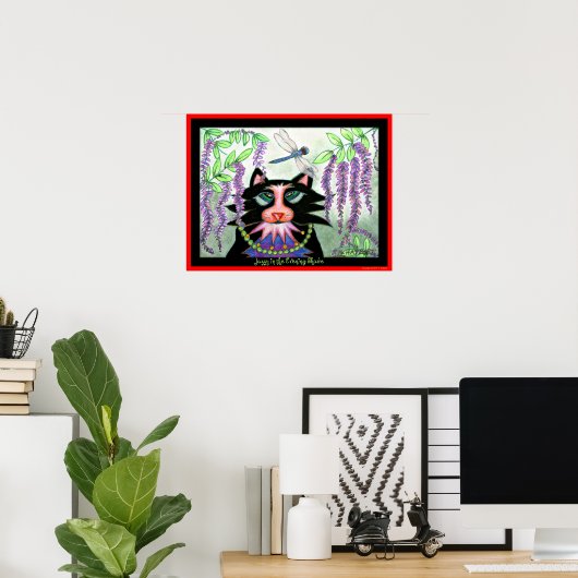 Jazzy in de Evening Shade Poster (Thuiskantoor)