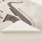 Jazzy Java-Coffee Beans-Saxofoon- Sherpa Deken (3/4)