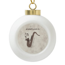 Jazzy Java-Koffiebonen-Saxofoon-