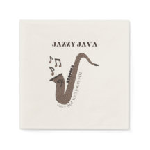 Jazzy Java-Koffiebonen-Saxofoon-