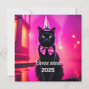 Jazzy Kat - Bonne année Feestdagenkaart