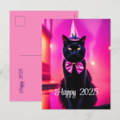 Jazzy Kat - Gelukkig 2025 Feestdagenkaart (Voorkant / Achterkant)