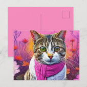Jazzy Kat in het vroege voorjaar Briefkaart (Voorkant / Achterkant)