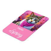 Jazzy Kat in het vroege voorjaar Magneet (Linkerzijde)