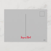 Jazzy Kat in rode trui - Noel Feestdagenkaart (Achterkant)