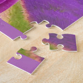 Jazzy kat - - lavendelveld legpuzzel (Zijkant)
