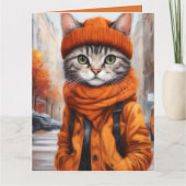 Jazzy Kat - Oktober Vibes Kaart (Voorkant)