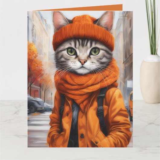 Jazzy Kat - Oktober Vibes Kaart (Voorkant)