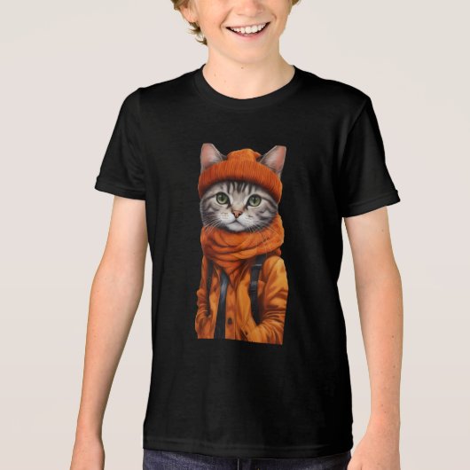 Jazzy Kat - Oktober Vibes Tri-Blend Shirt (Voorkant)