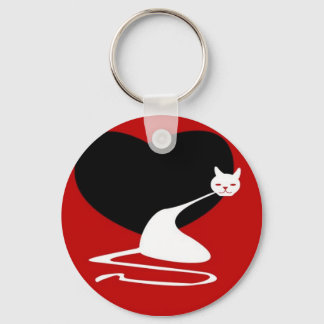 Jazzy Kat (rood) Sleutelhanger