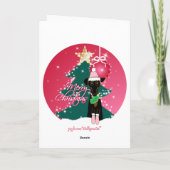 Jazzy Kerstmis Feestdagen Kaart (Achterkant)