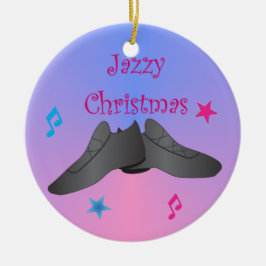 Jazzy Kerstmis Keramisch Ornament