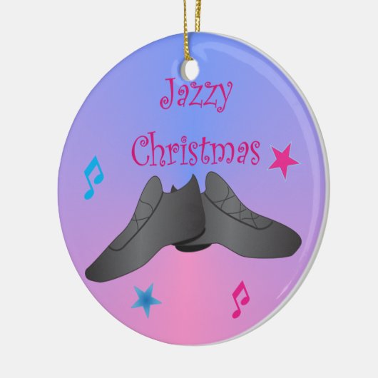 Jazzy Kerstmis Keramisch Ornament (Links)