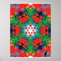Jazzy Kinestische Collage Kaleidoscoop Poster