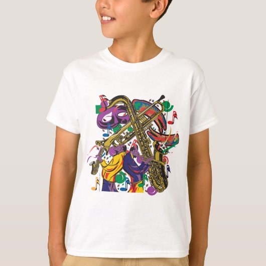 JAZZY Mardis Gras T-shirt (Voorkant)