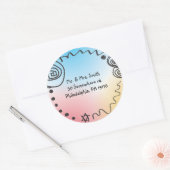 Jazzy Musical Bar Bat Mitzvah Invite Reply sticker (Envelop)