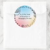 Jazzy Musical Bar Bat Mitzvah Invite Reply sticker (Tas)