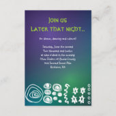 Jazzy Musical Bar Bat Mitzvah Party Reception Card Informatiekaartje (Voorkant)