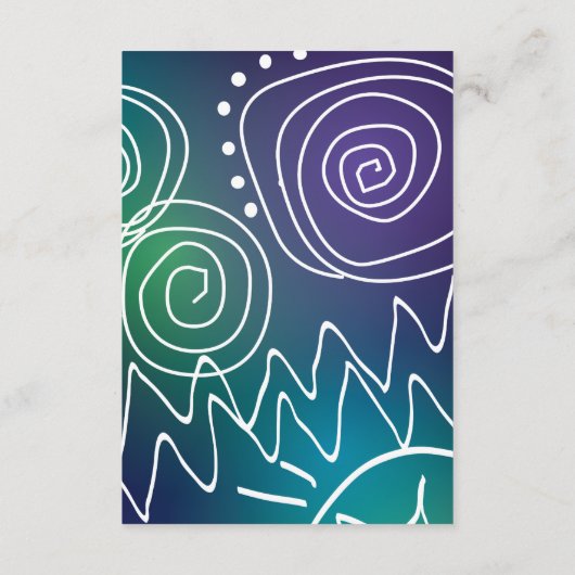 Jazzy Musical Bar Bat Mitzvah Party Reception Card Informatiekaartje (Achterkant)