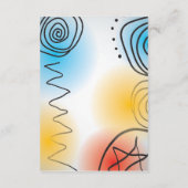 Jazzy Musical Bar Bat Mitzvah Party Reception Card Informatiekaartje (Achterkant)