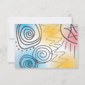 Jazzy Musical Bar Bat Mitzvah Save the Date Card (Achterkant)